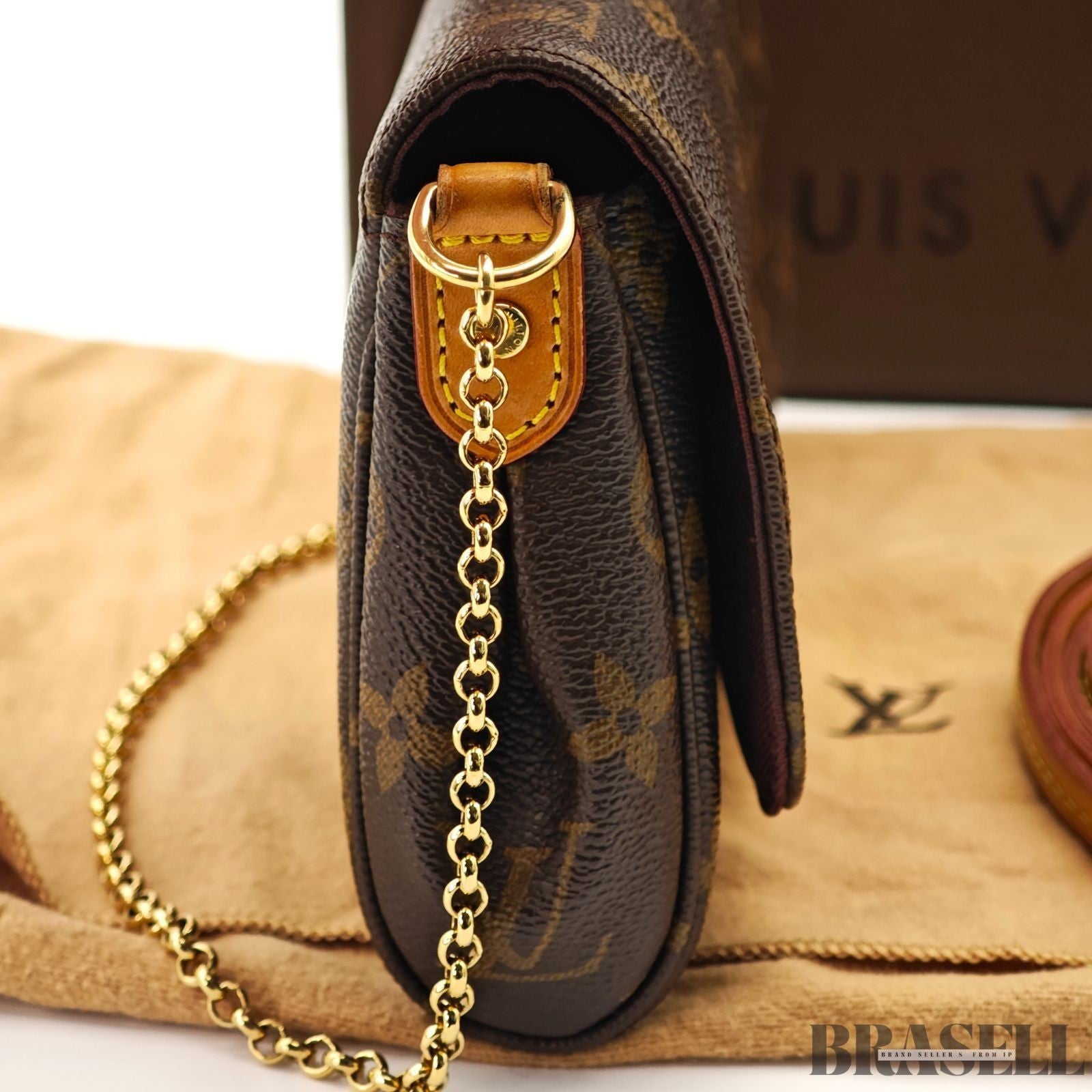 LOUIS VUITTON Monogram Favorit MM Shoulder Bag 2way M40718 Auth FL3175