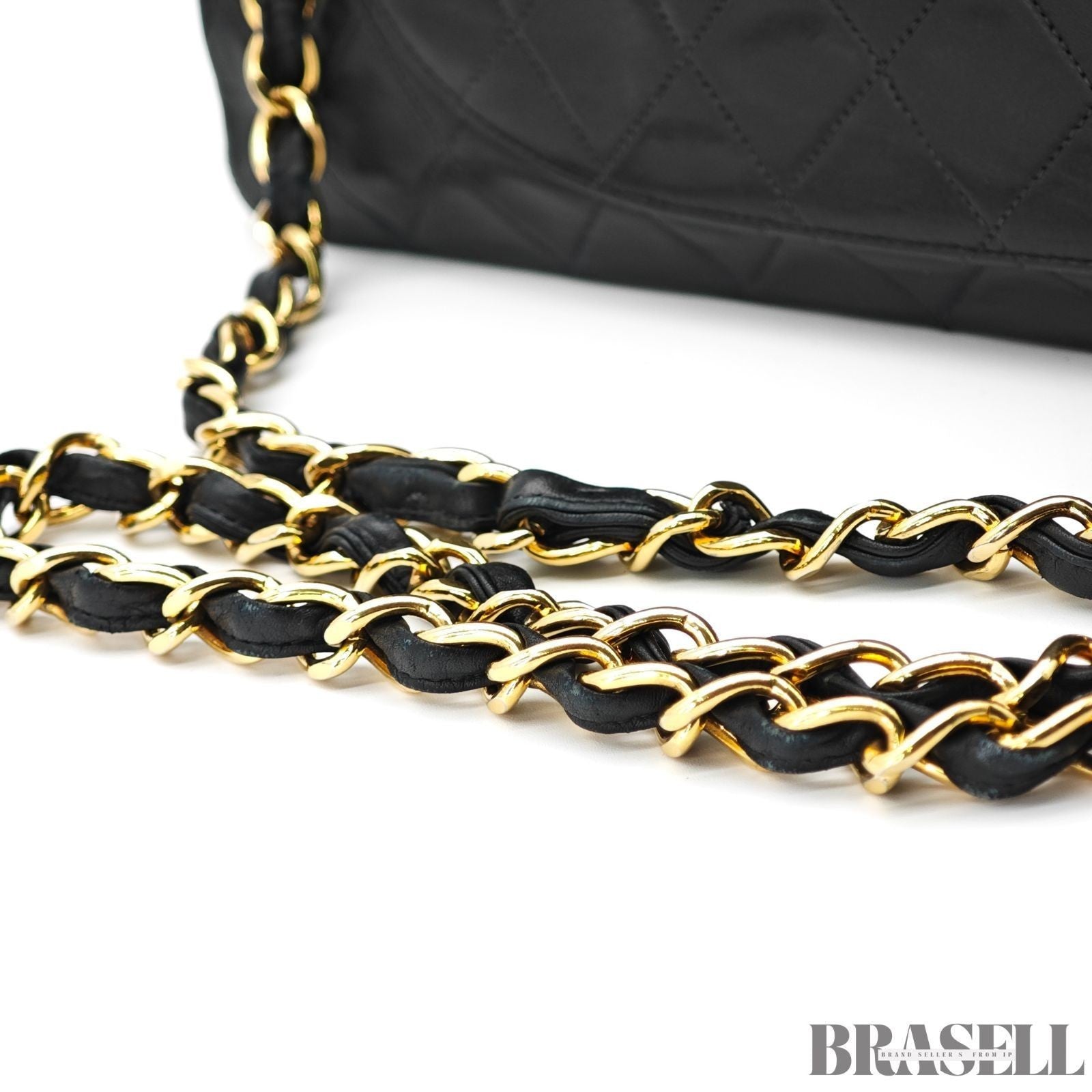 CHANEL Maxi Jumbo Matelasse Lambskin Flap Bag Black Quilted Shoulder Bag Women