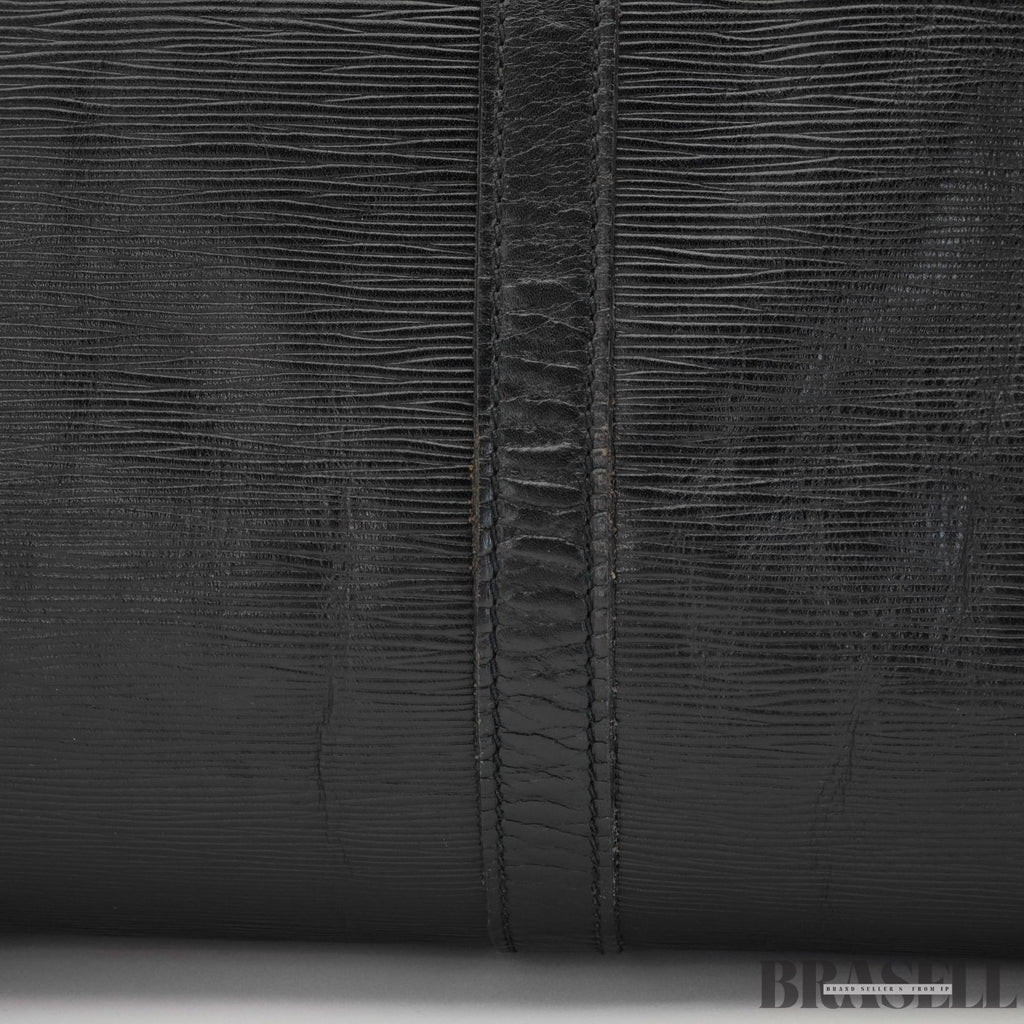 Louis Vuitton Epi Keepall 55 Boston Bag M59152 Black Large Travel Unisex