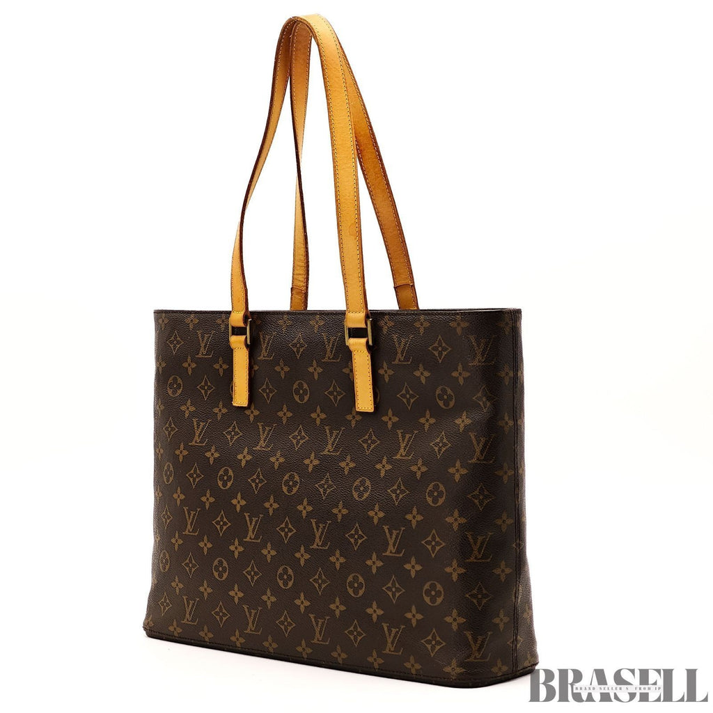Louis Vuitton Luco M51155 Tote Bag Monogram Canvas Leather Brown Women’s