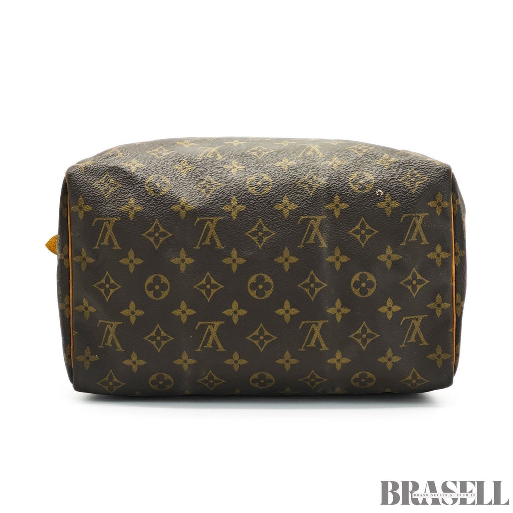 Louis Vuitton Speedy 30 M41526 Monogram Handbag Tote Bag Brown Woman