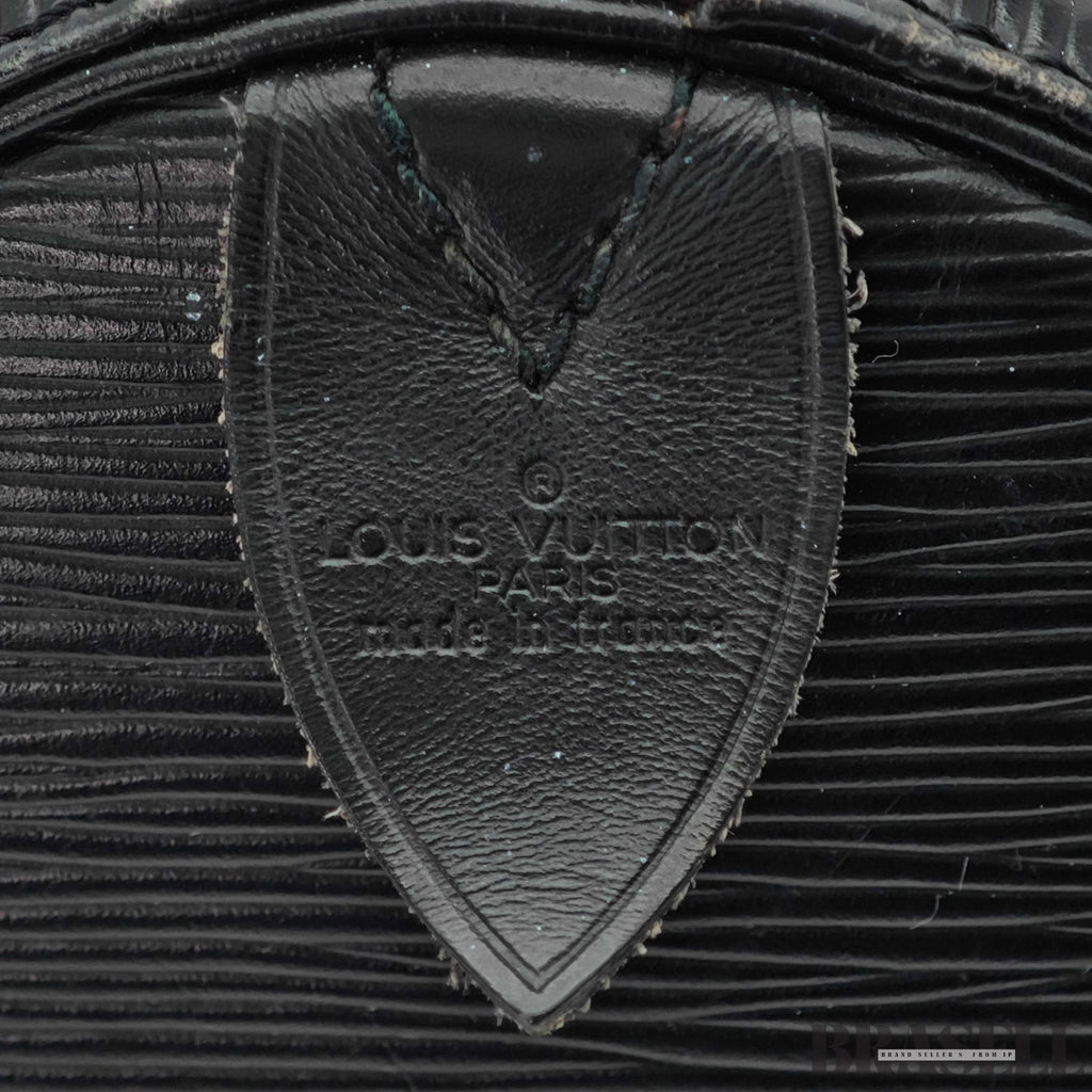 Louis Vuitton Epi Keepall 55 Black Embossed Logo Boston Bag M59142 Epi Leather
