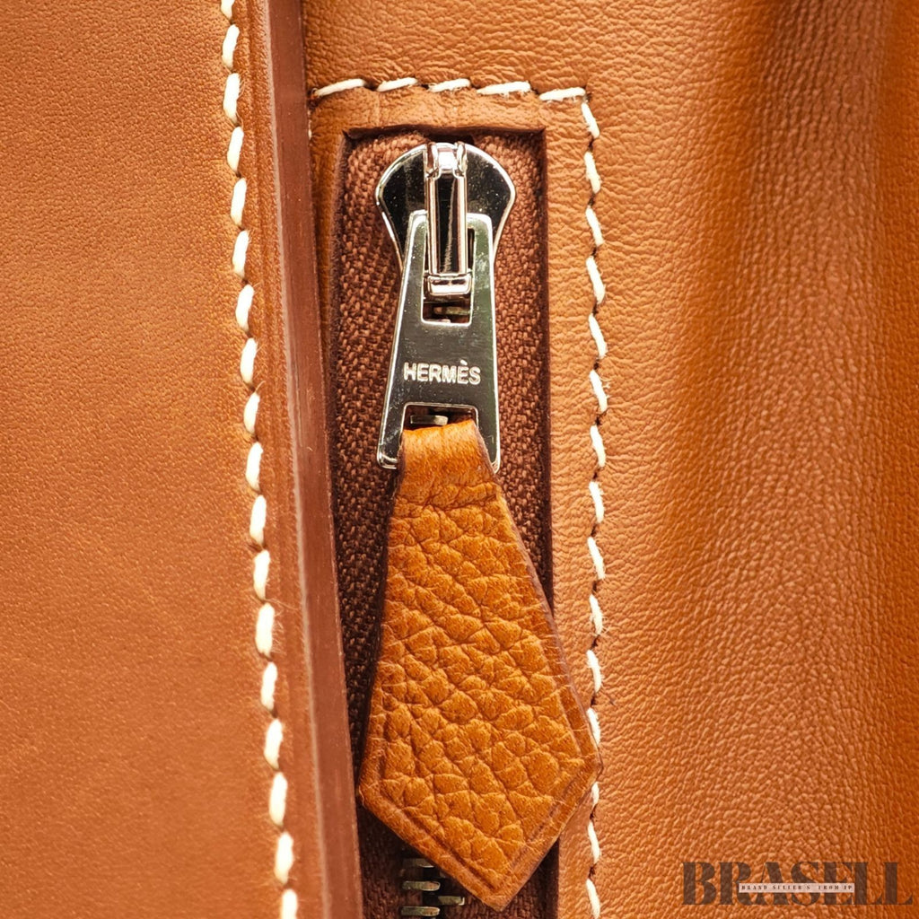 Hermes Sac 24/35 Handbag Top Handle Bag Brown Taurillon Maurice Swift Leather