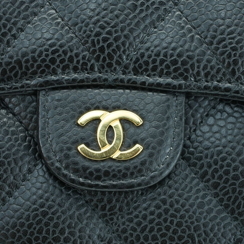 CHANEL Matelasse Bifold Wallet with Bill Compartment and Card Case Black