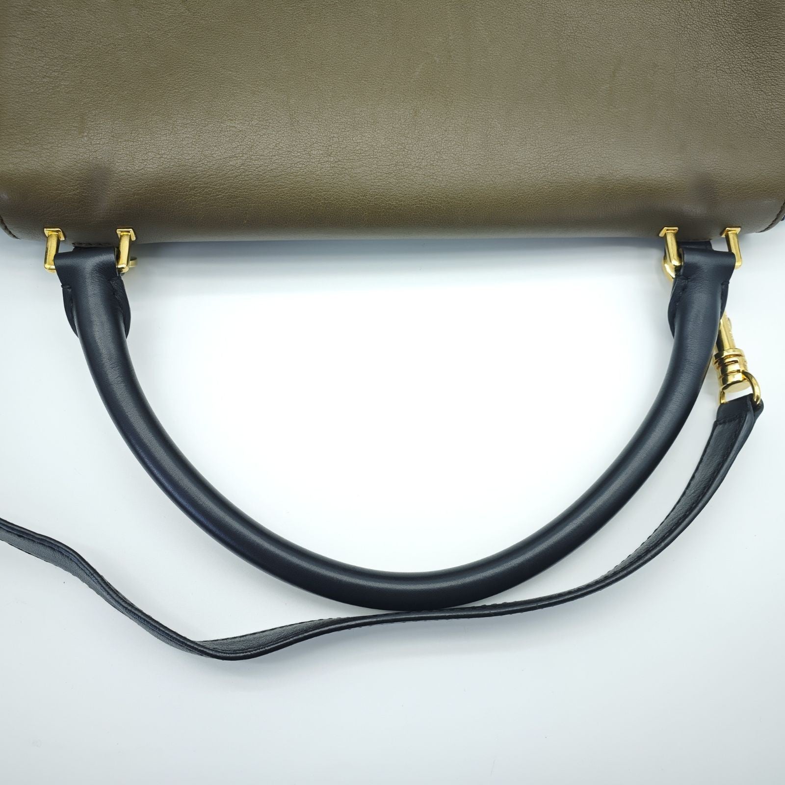 CELINE Trapeze Small 2-Way Bag Black with Flap with Shoulder Strap