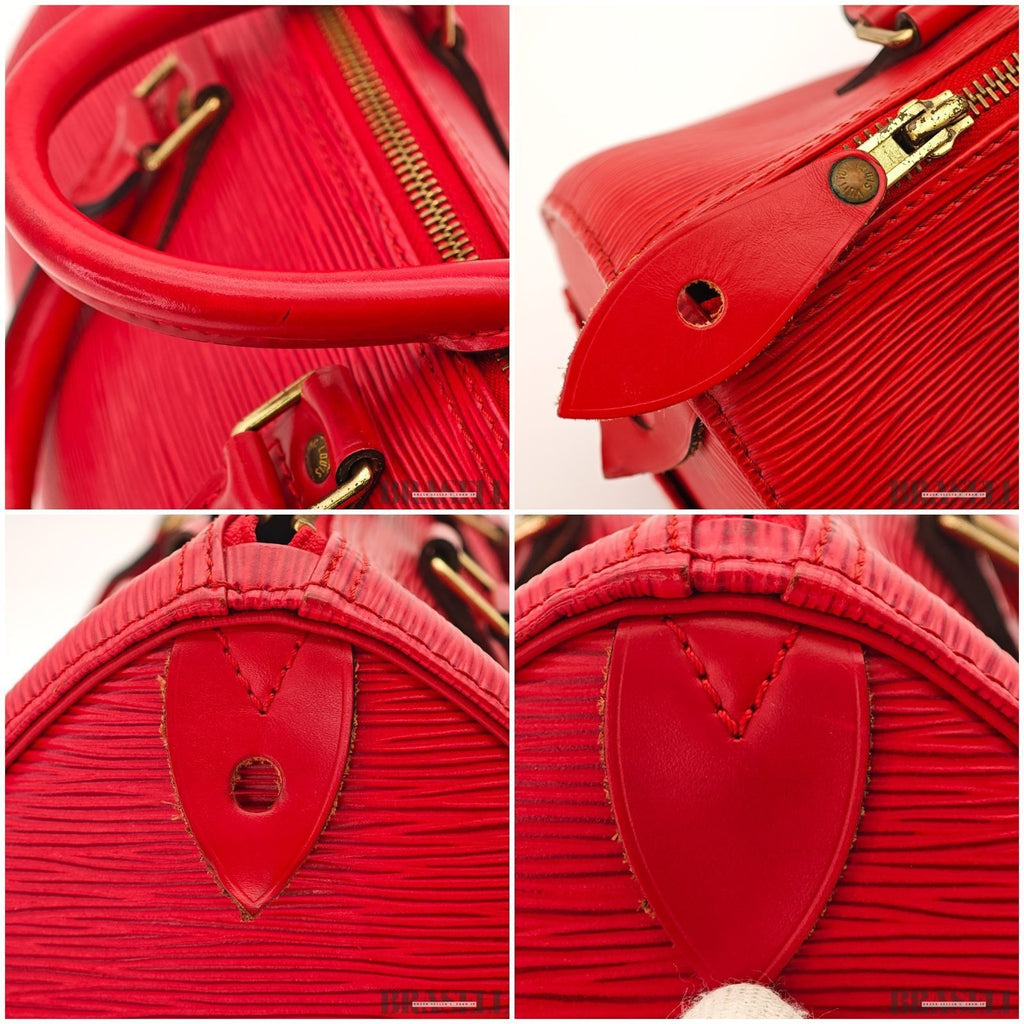 Louis Vuitton Epi Speedy 25 M43017 Mini Boston Bag Handbag Castilian Red