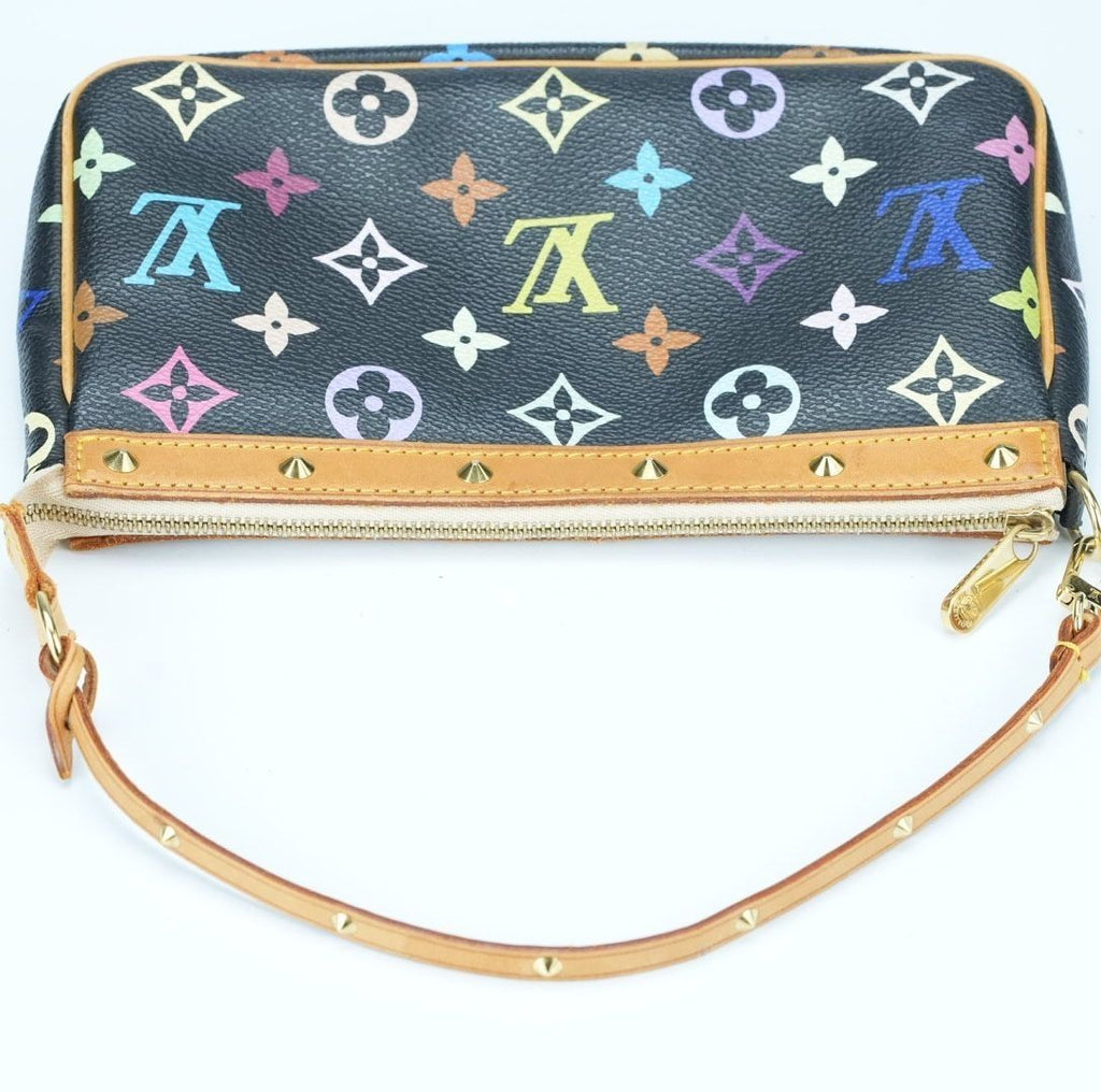 LOUIS VUITTON M92648 Multicolor Pochette Accessoires Noir Black Takashi Murakami