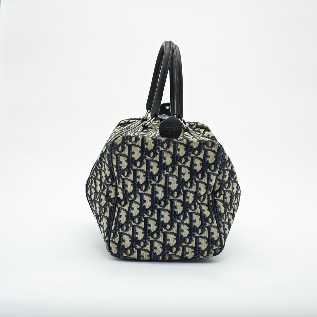 Dior Trotter Boston Bag Canvas Navy Color Women’s Bag