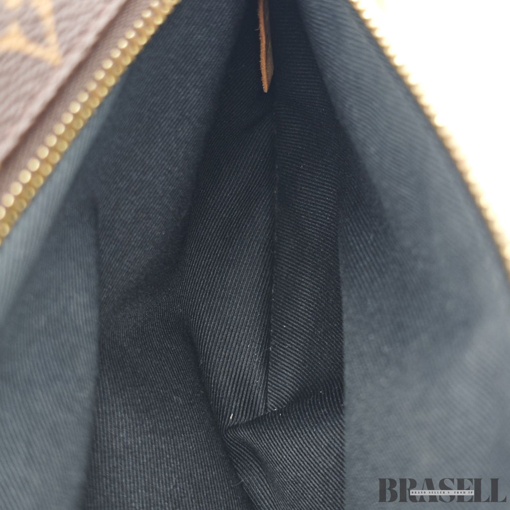 LOUIS VUITTON Monogram Bum Bag Canvas M43644 Brown Crossbody Bag Auth