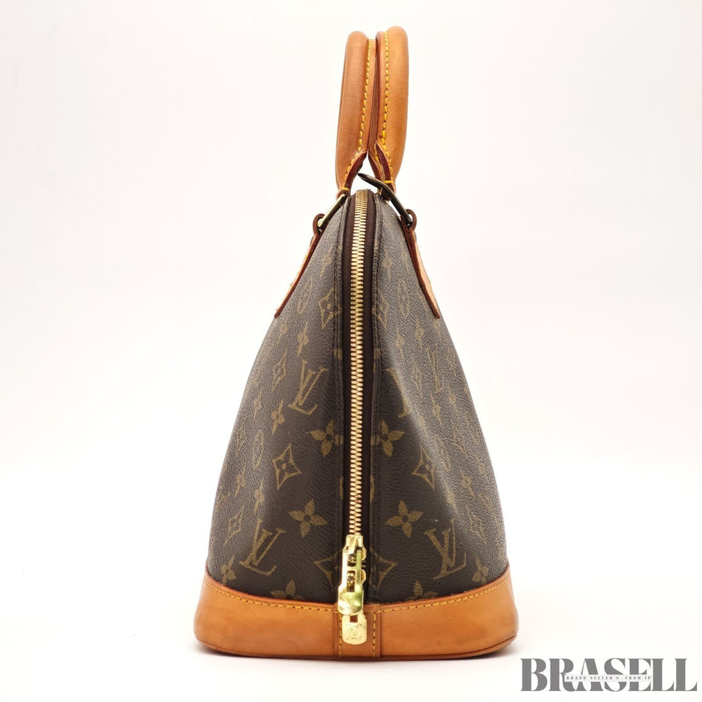 Louis Vuitton Alma PM M51130 Monogram Bag Handbag Coated Canvas Brown