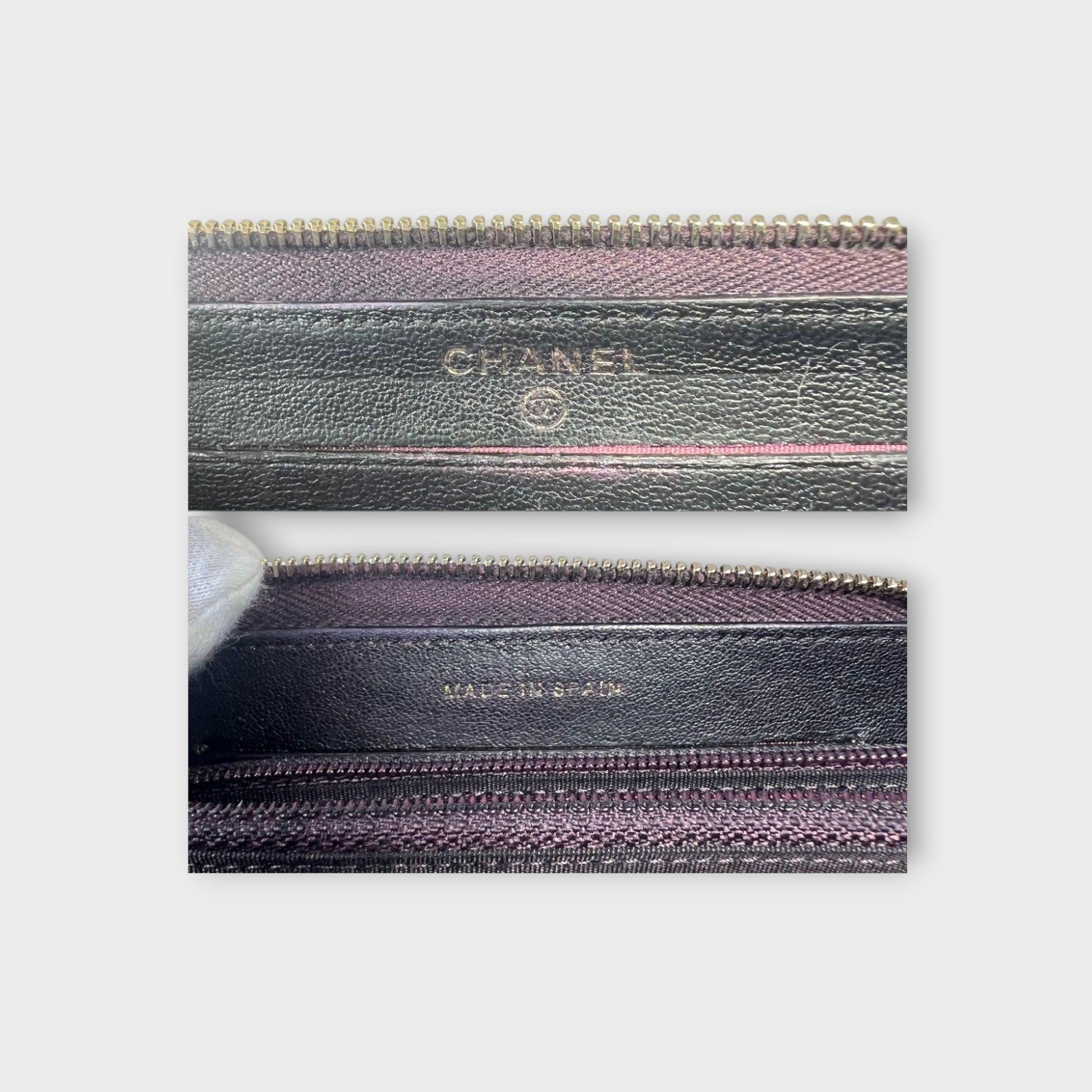 CHANEL Mademoiselle Lambskin Mini Wallet with Round Zipper