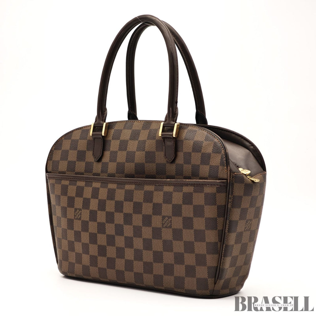LOUIS VUITTON Saria ORIENTAL Hand Bag N51282 Damier Canvas Leather Ebene Brown