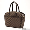 LOUIS VUITTON Saria ORIENTAL Hand Bag N51282 Damier Canvas Leather Ebene Brown