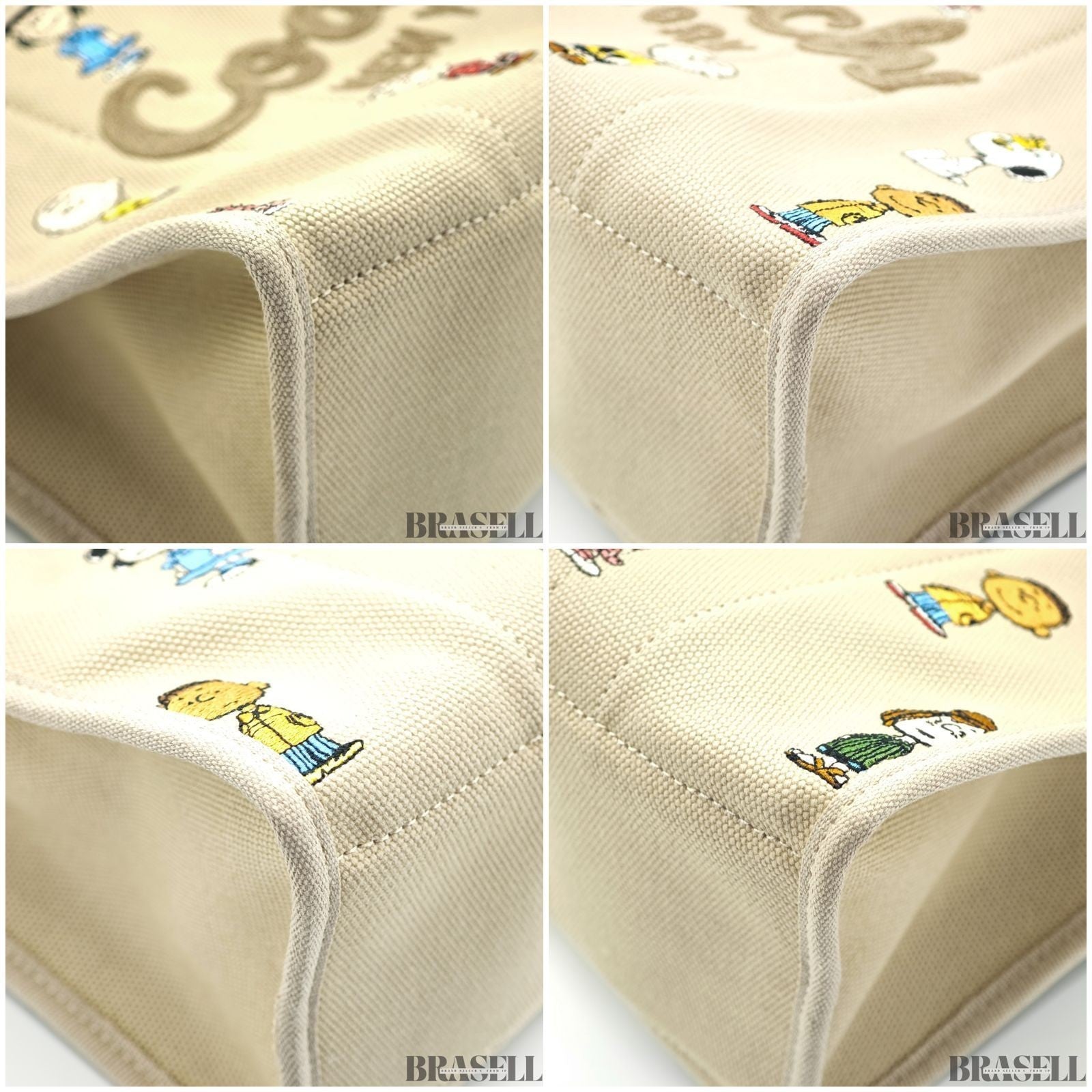 COACH x PEANUTS Snoopy Cargo 2-Way Tote Bag C2657 CBH43 Shoulder Bag Cute Beige