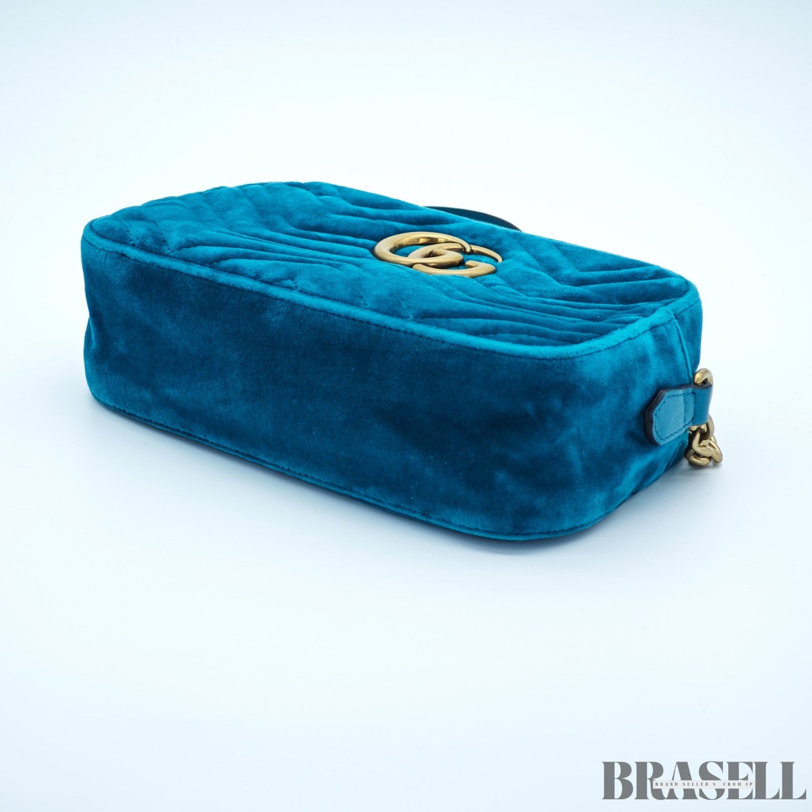 GUCCI Quilted Small Bag 447632 Velvet Green