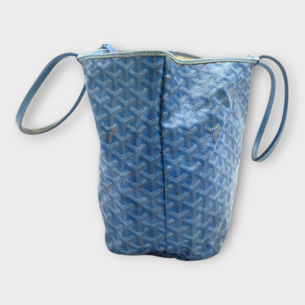 Goyard Saint Louis Tote Bag PM Blue with Pouch