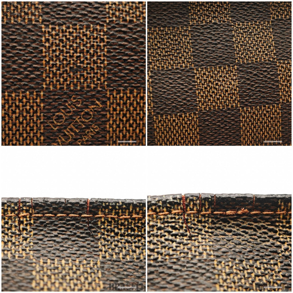 LOUIS VUITTON  Trousse Makeup Poach Hand Bag Damier Ebene Leather Brown N51982