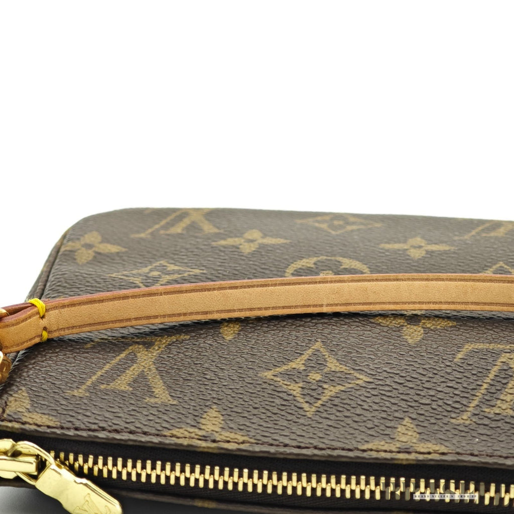 LOUIS VUITTON Pochette Accessoires M51980 Monogram Mini Handbag Brown Women’s