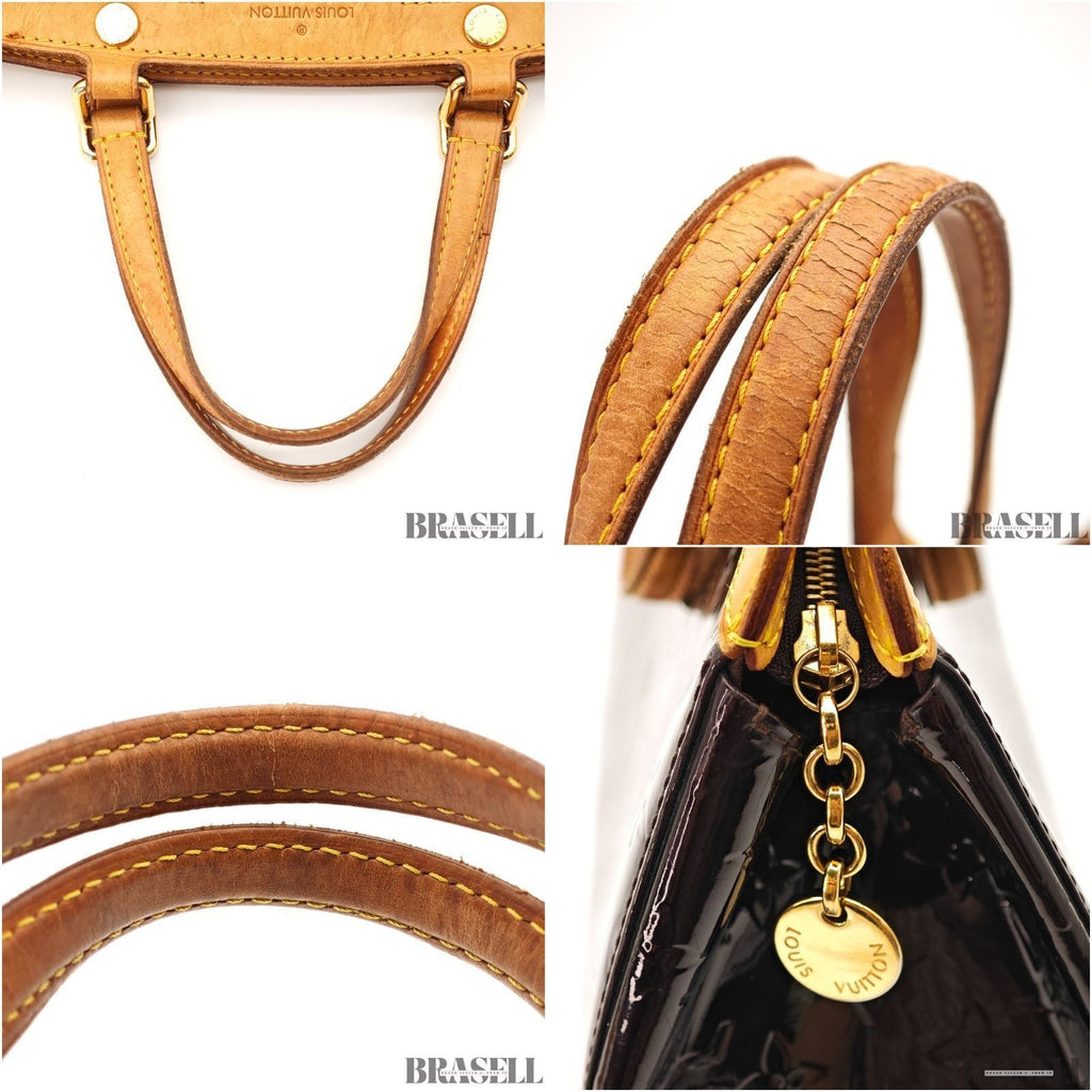 LOUIS VUITTON Monogram Vernis Blair MM Hand Bag 2way M91619 Auth Brown