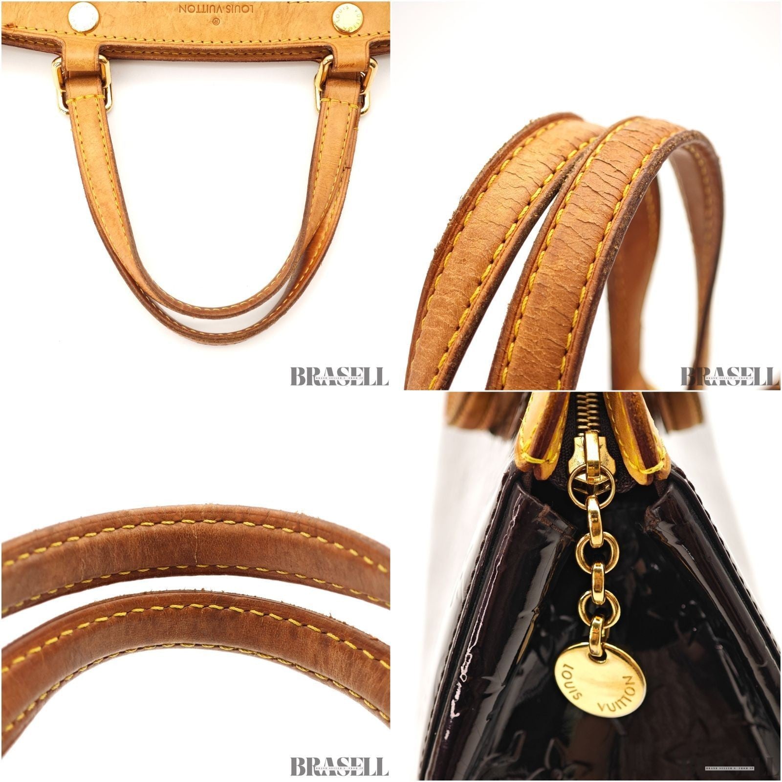 LOUIS VUITTON Monogram Vernis Blair MM Hand Bag 2way M91619 Auth Brown