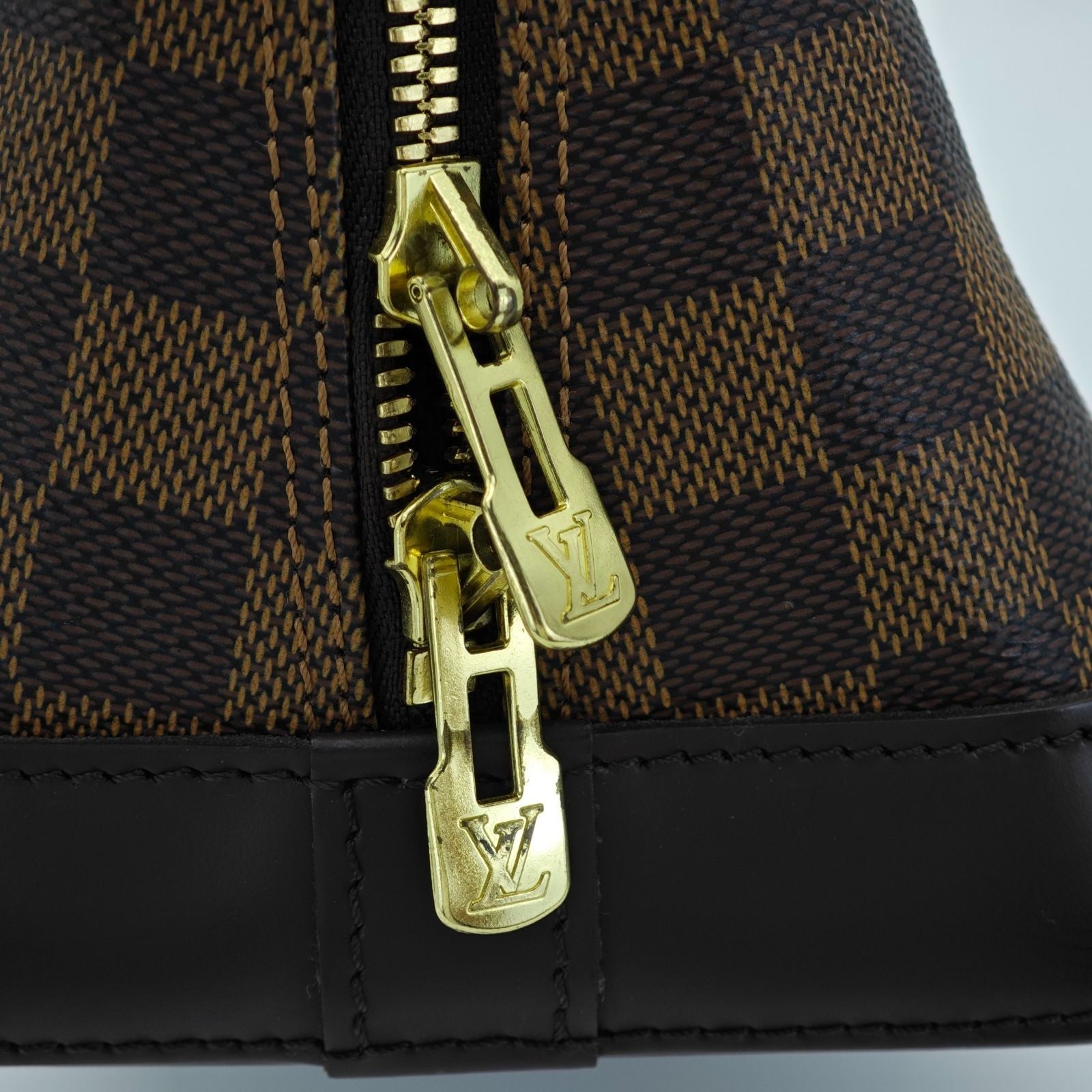 LOUIS VUITTON Damier Ebene Alma N51131 Handbag Brown Women's