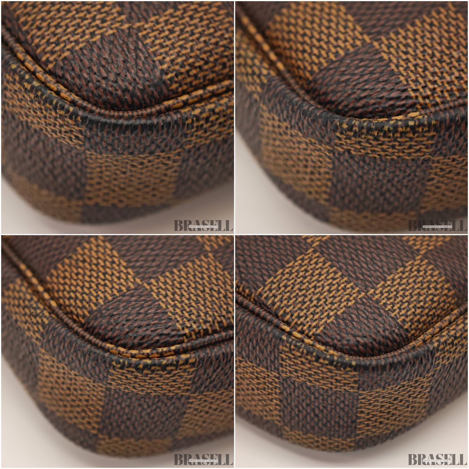 Louis Vuitton N58009 Pochette Accessoires Damier Canvas Brown Mini Handbag Bag