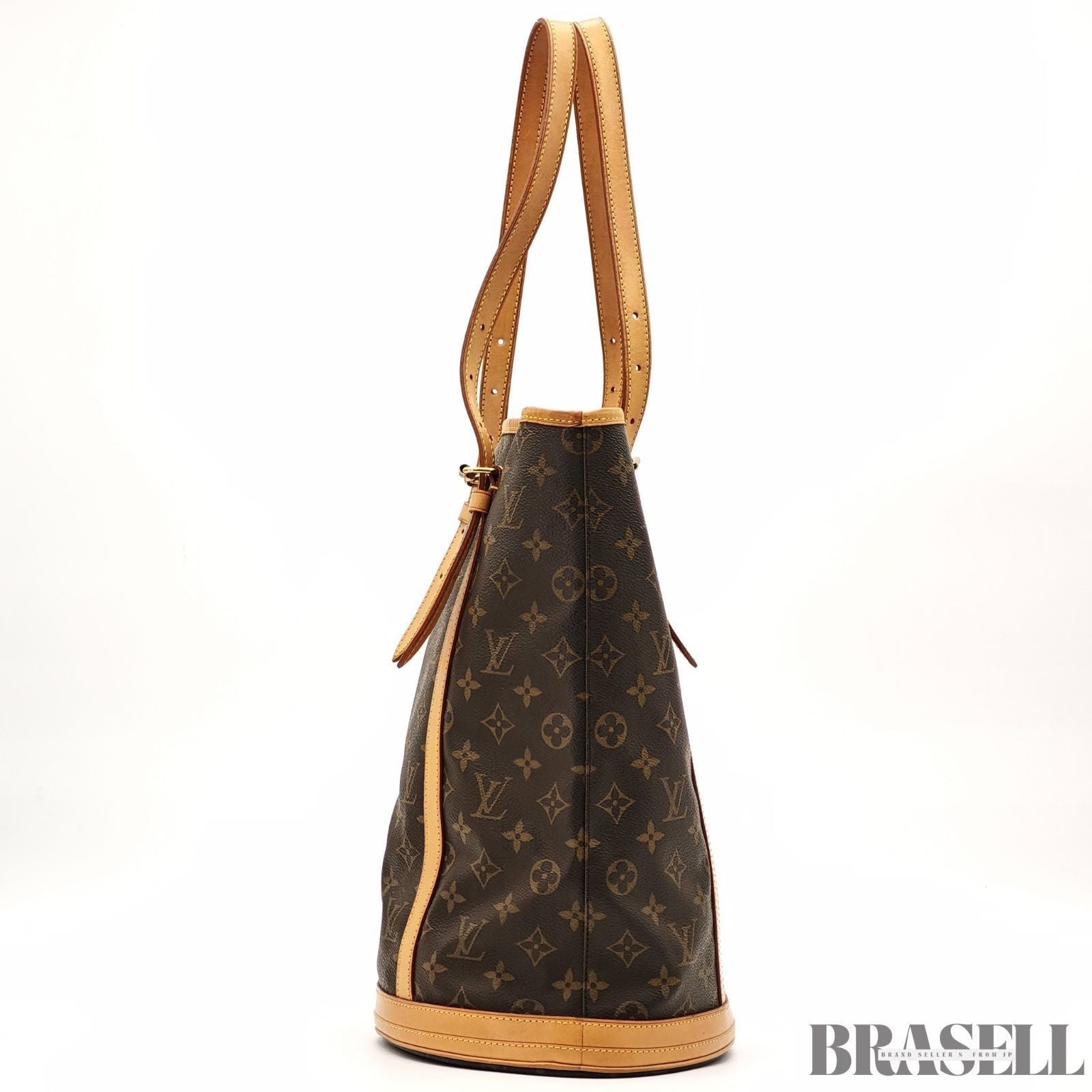 LOUIS VUITTON Bucket GM M42236 Tote Bag Monogram Brown Leather Pouch Dust Bag