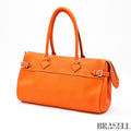 Hermes Atlas 42 Leather Bag Handbag Horizontal Orange Women's Shoulder Bag