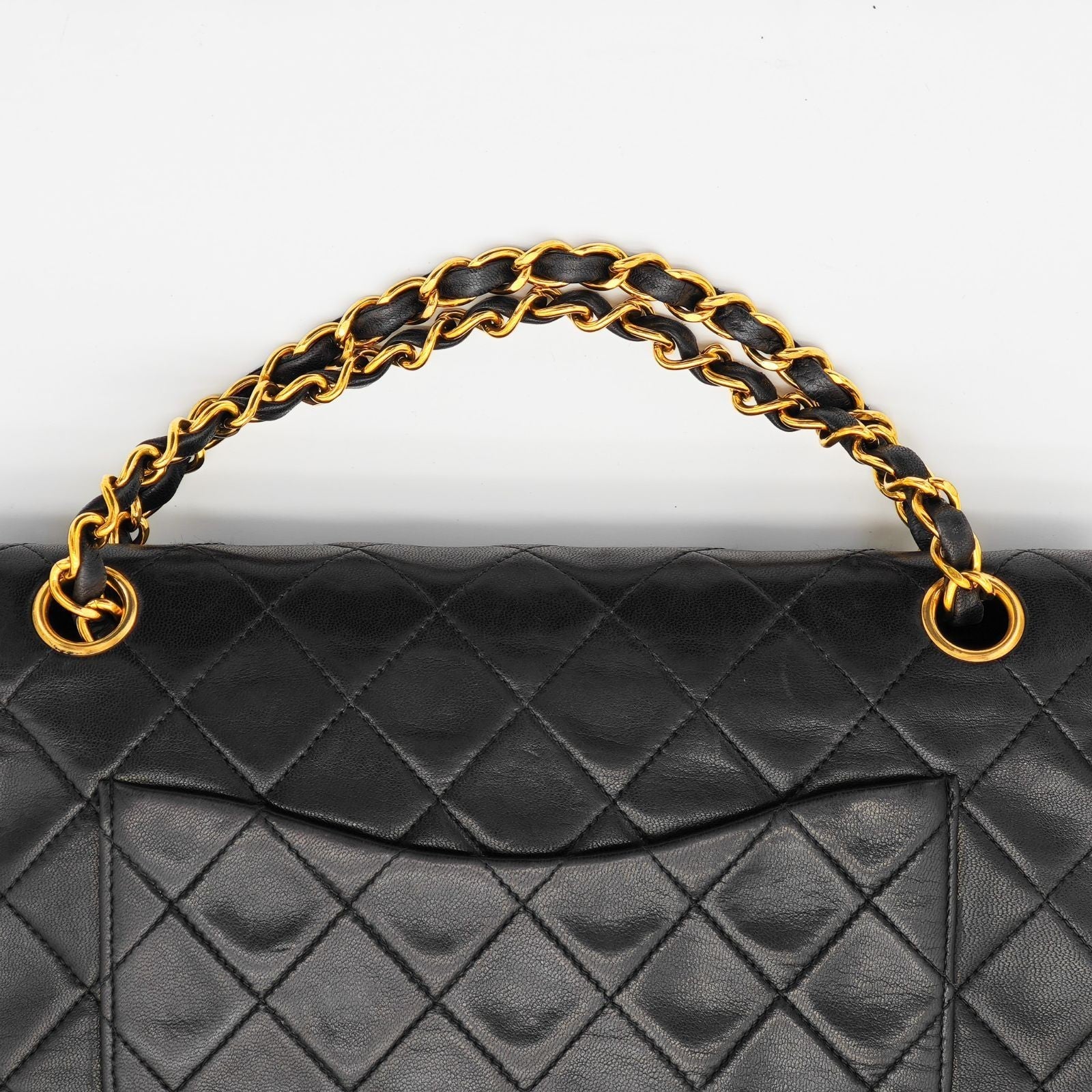 CHANEL Matelasse Chain Shoulder Bag 2way Flap Black Women's Men's