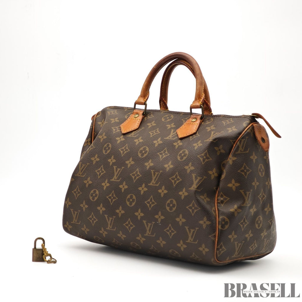 LOUIS VUITTON Monogram Speedy 30 M41526 Handbag Mini Boston Bag Brown Women