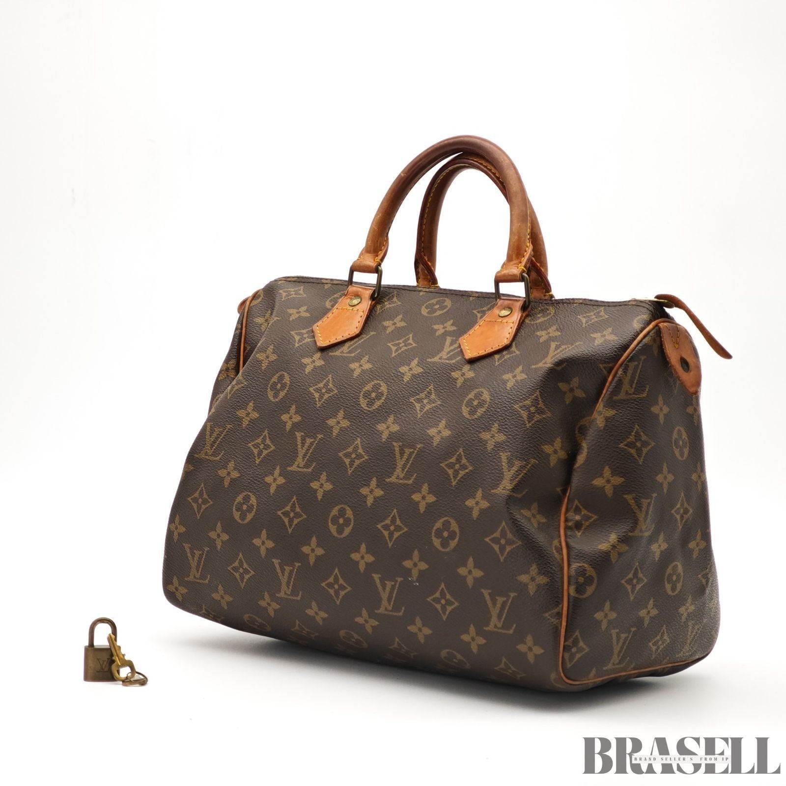 LOUIS VUITTON Monogram Speedy 30 M41526 Handbag Mini Boston Bag Brown Women