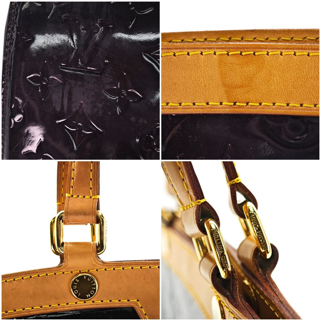 LOUIS VUITTON Blair MM M91690 Monogram Vernis Purple 2-Way Shoulder Handbag