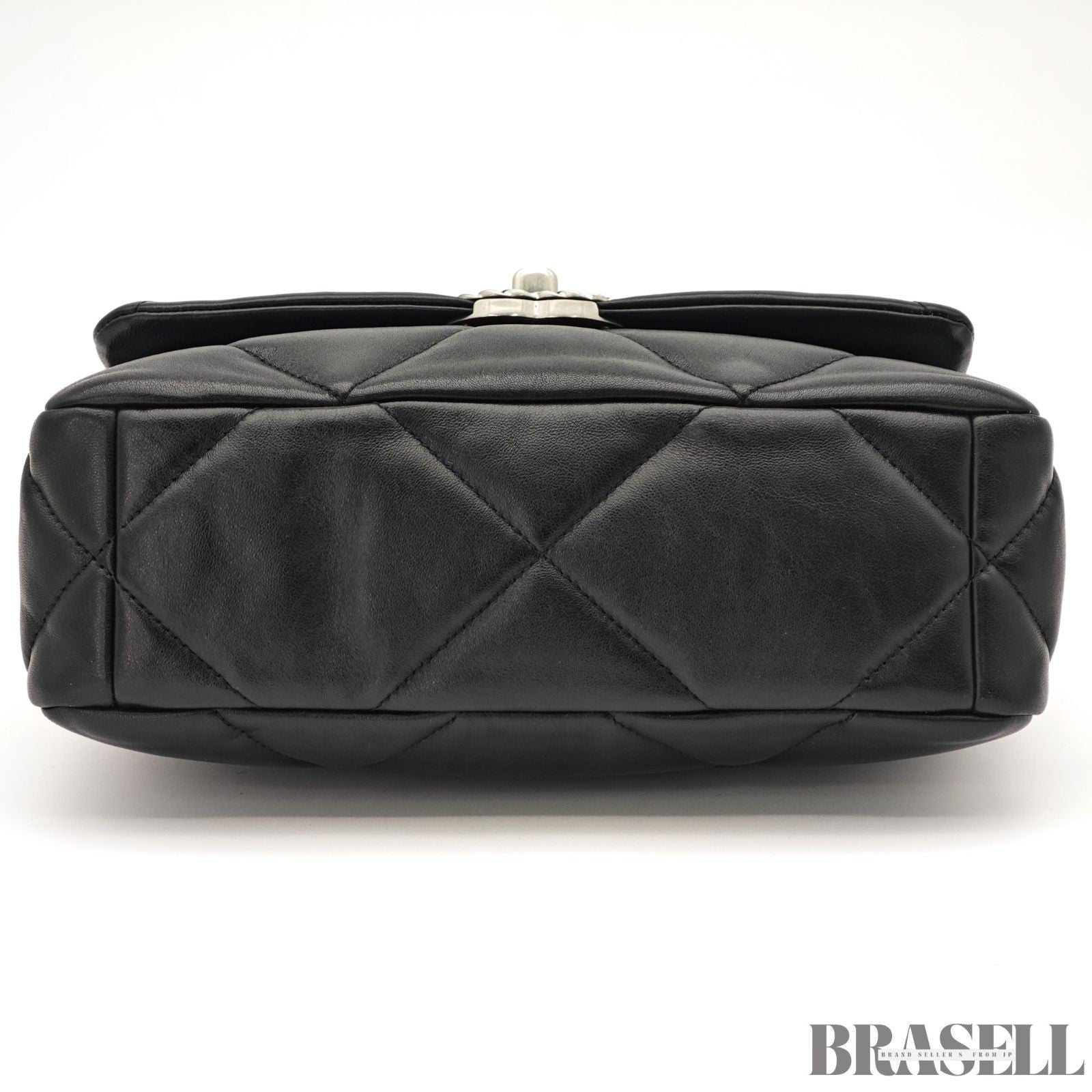 CHANEL 19 Matelasse 2way Chain Shoulder Bag Handbag AS1160 Leather Black