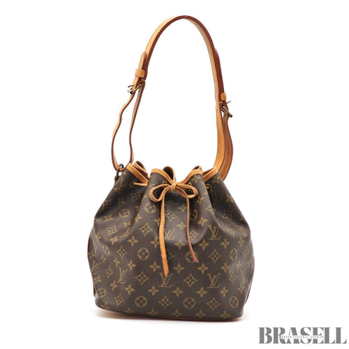 Auth LOUIS VUITTON Monogram Petit Noe M42226 Women Drawstring Shoulder Bag