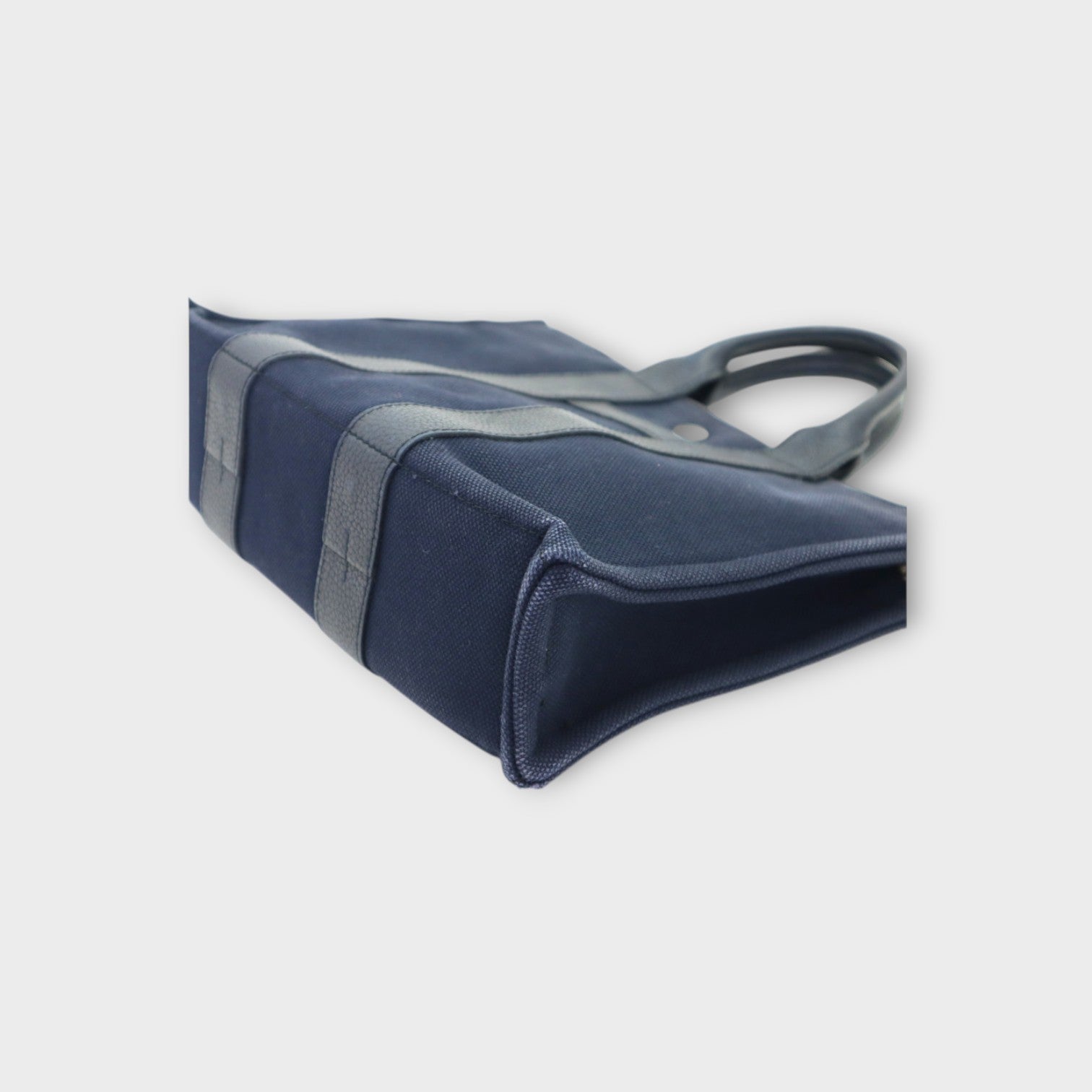 Hermès Handbag Sac Arné PM Canvas Leather Navy【A】