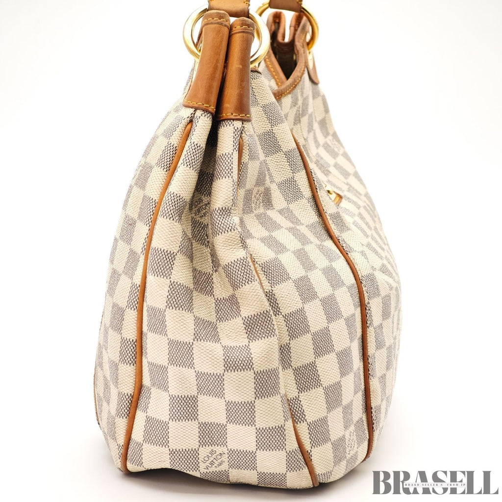 Louis Vuitton Galliera GM N55216 Damier Azur Canvas Tote Bag Handbag White