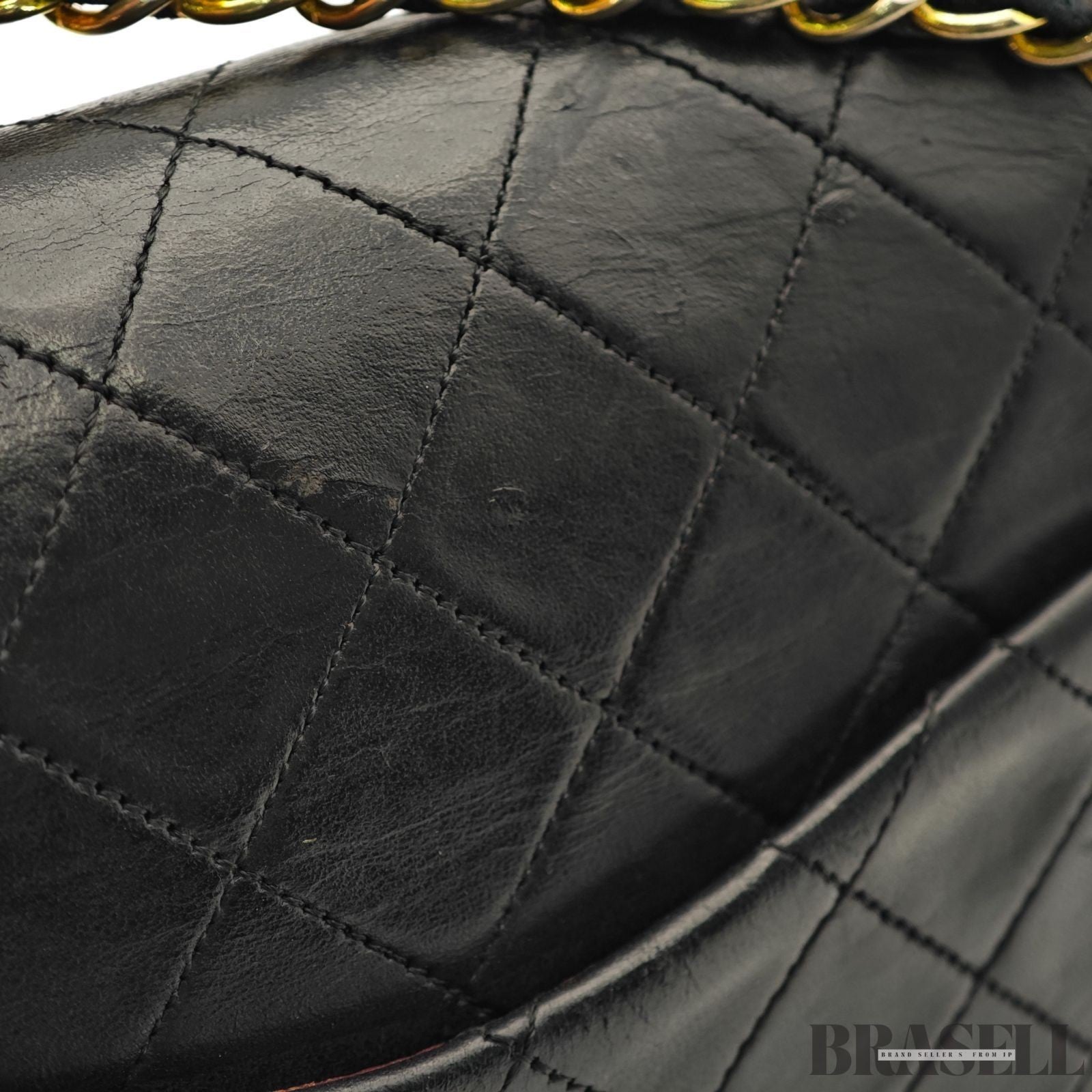 CHANEL Matelassé A01112 Black Handbag Black Woman Chain Shoulder Bag Leather
