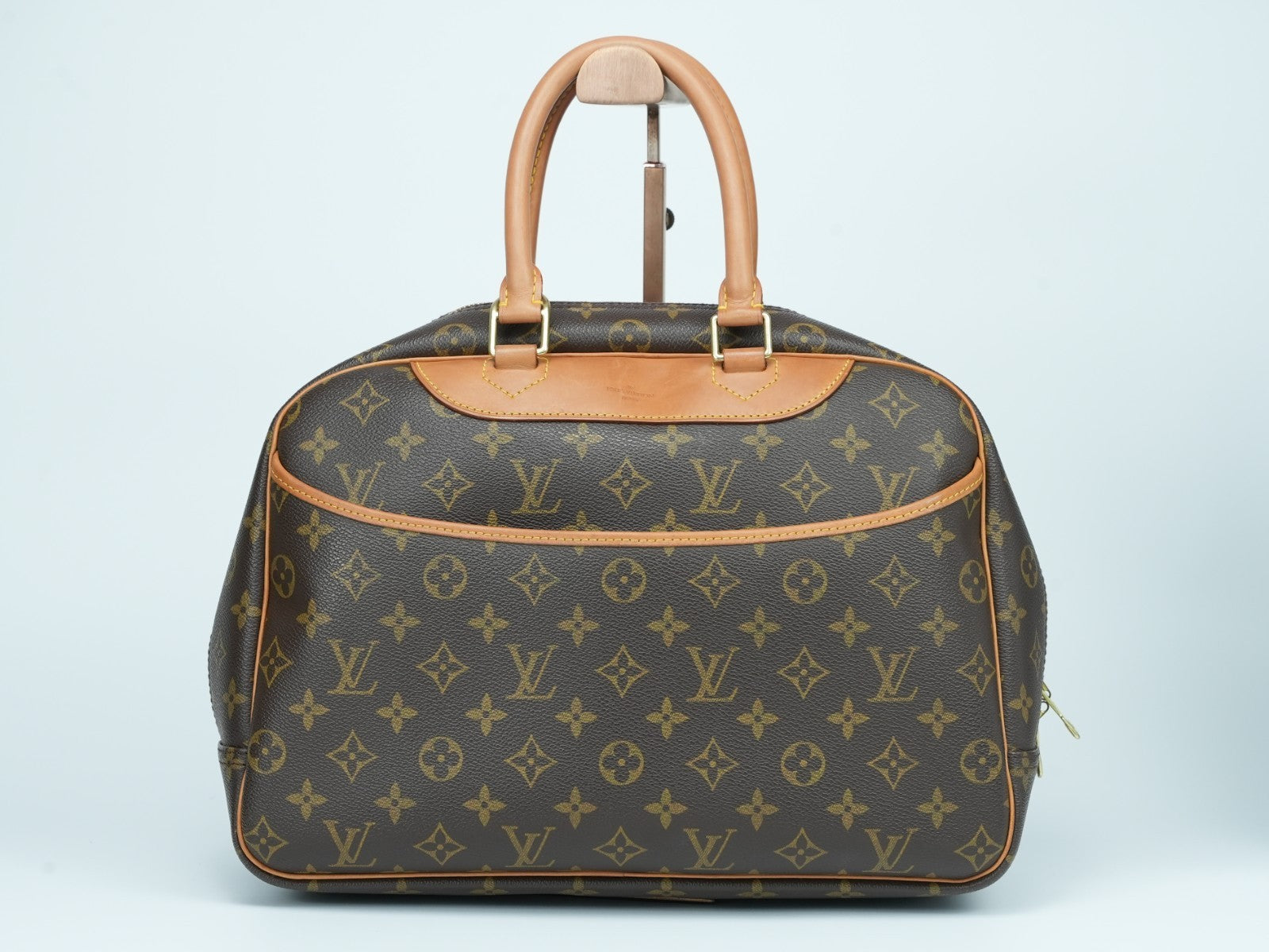 LOUIS VUITTON  Deauville Hand Bag Monogram Leather Brown M47270 LV