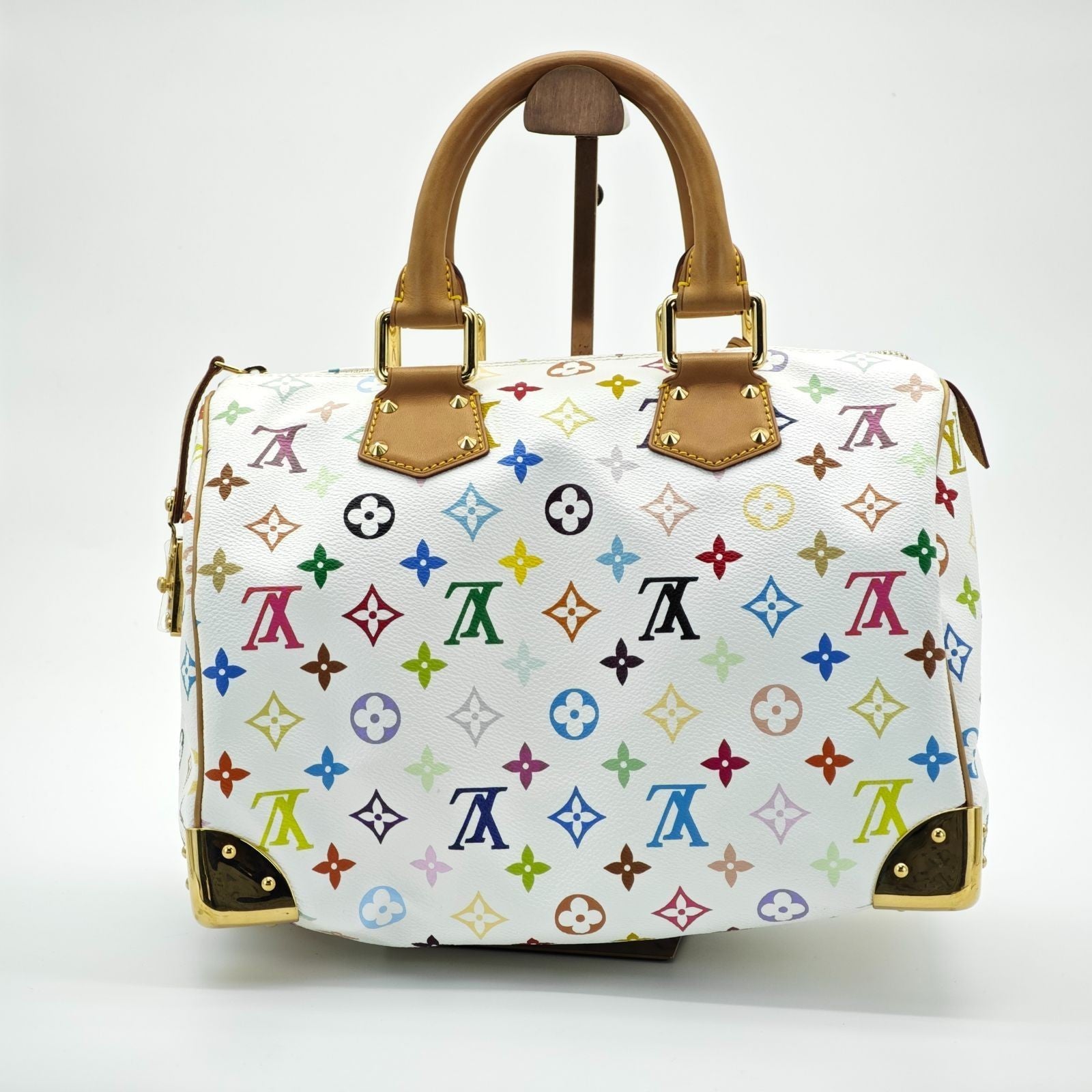 LOUIS VUITTON Monogram Multicolor Speedy 30 Handbag Mini Boston Bag M92643