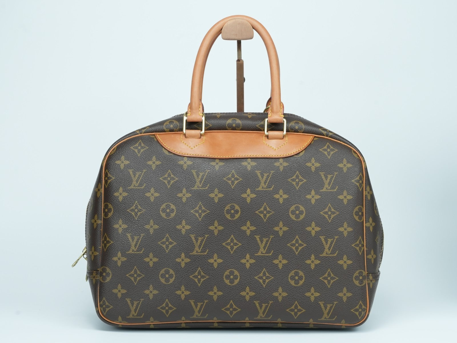 LOUIS VUITTON  Deauville Hand Bag Monogram Leather Brown M47270 LV