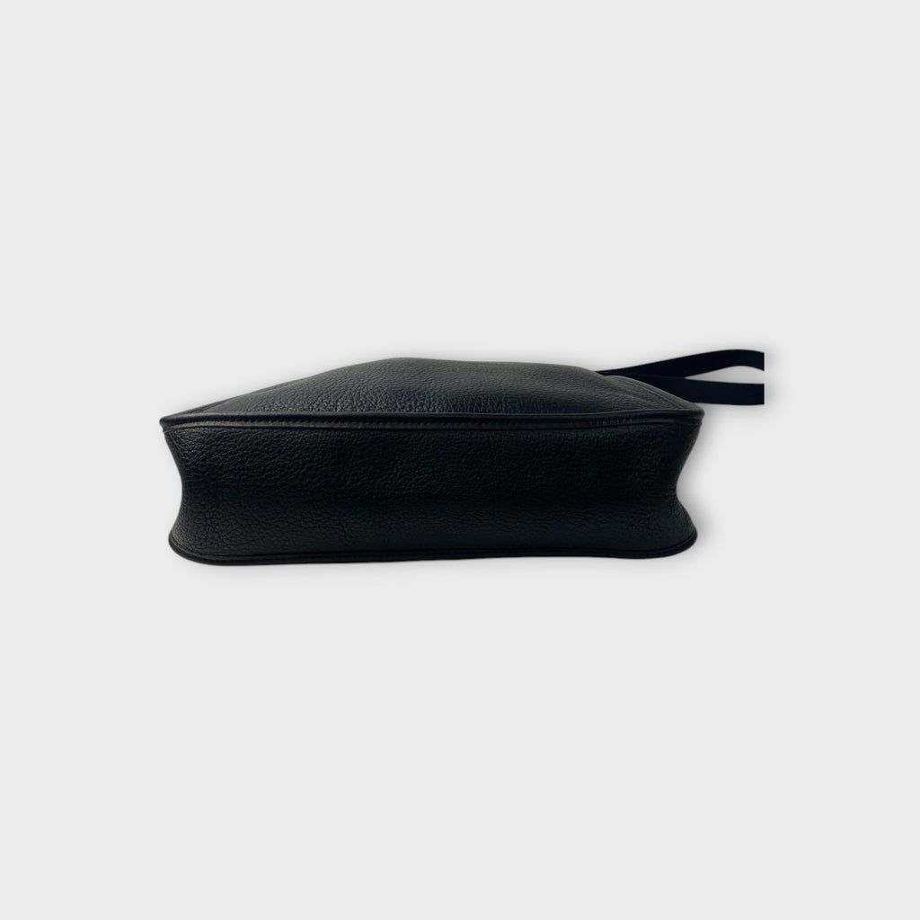 Hermès Vespa PM Black Shoulder Bag Leather A Stamp Gold Hardware 【A】