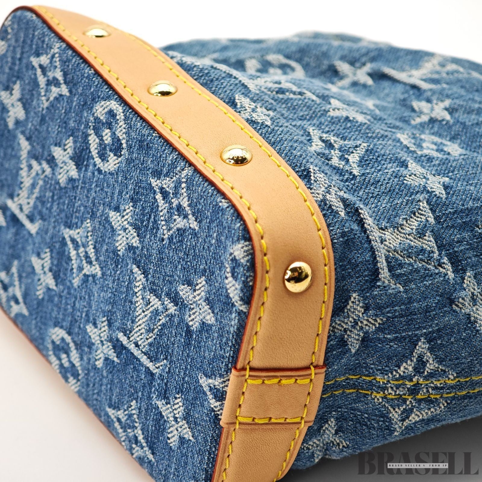 Louis Vuitton Nano Noe M83043 Monogram Denim Blue Cotton w/Dust Bag Strap
