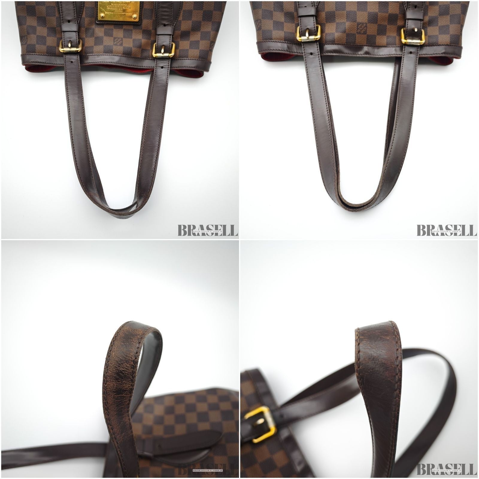 Louis Vuitton Hampstead MM N51204 Damier Ebene Tote Bag Handbag Brown