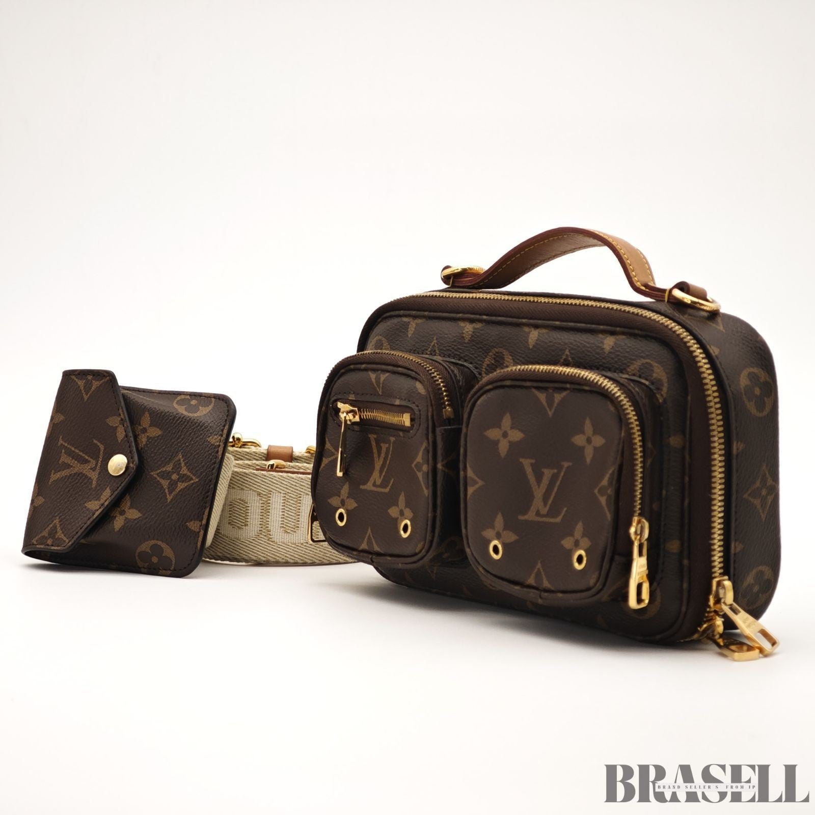 Louis Vuitton Utility Crossbody Bag M80446 Handbag Mini Bag Brown Unisex