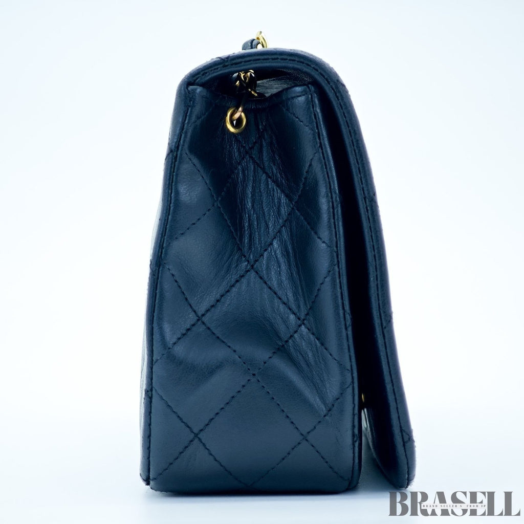 Chanel Matelassé 23 Lambskin Black 1192228 Shoulder Bag Flap Compact Black
