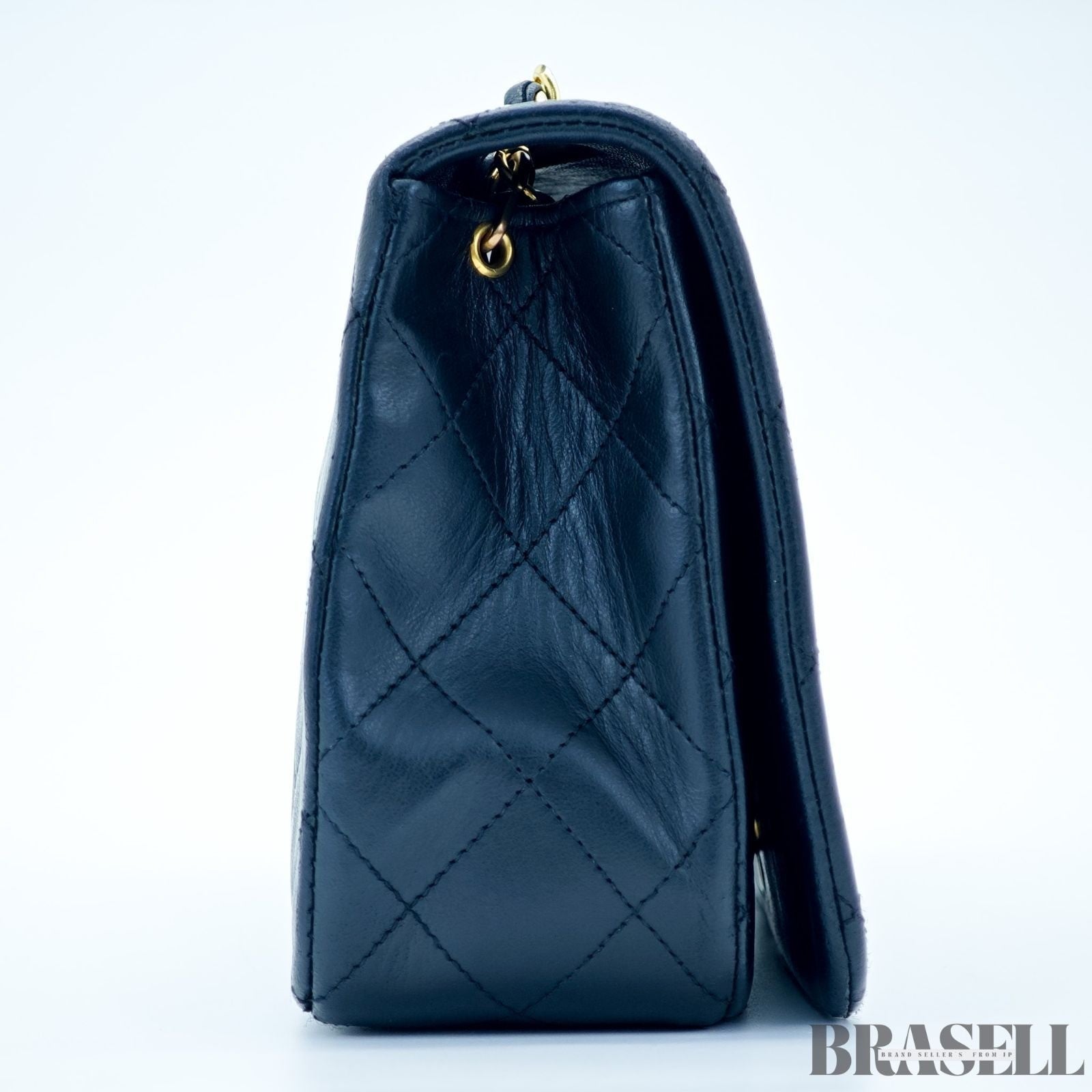 Chanel Matelassé 23 Lambskin Black 1192228 Shoulder Bag Flap Compact Black