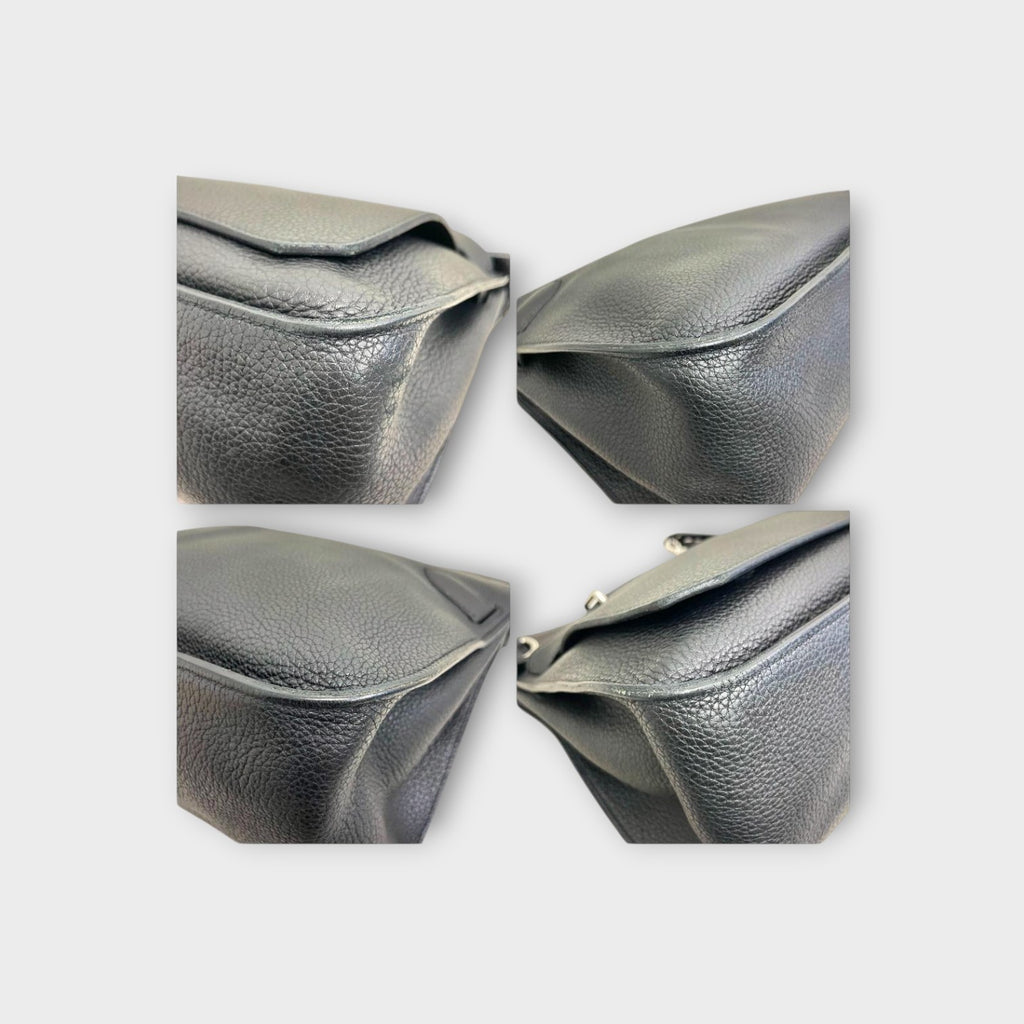 Hermès Jypsière 34 Shoulder Bag Ꮇ Stamp 2009 Black Leather 【A】