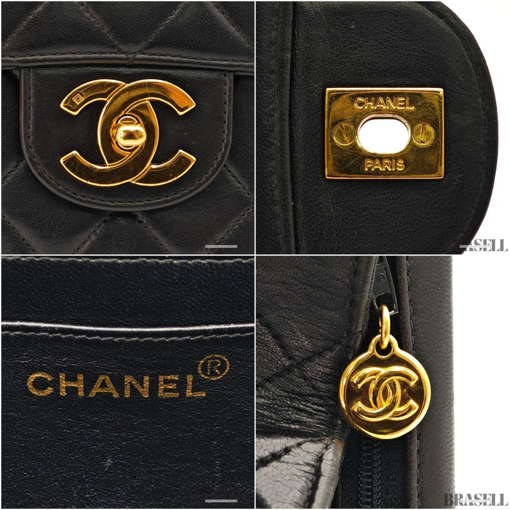 CHANEL Maxi Jumbo Matelasse 30 Shoulder Bag Chain Shoulder Bag Double Flap Black