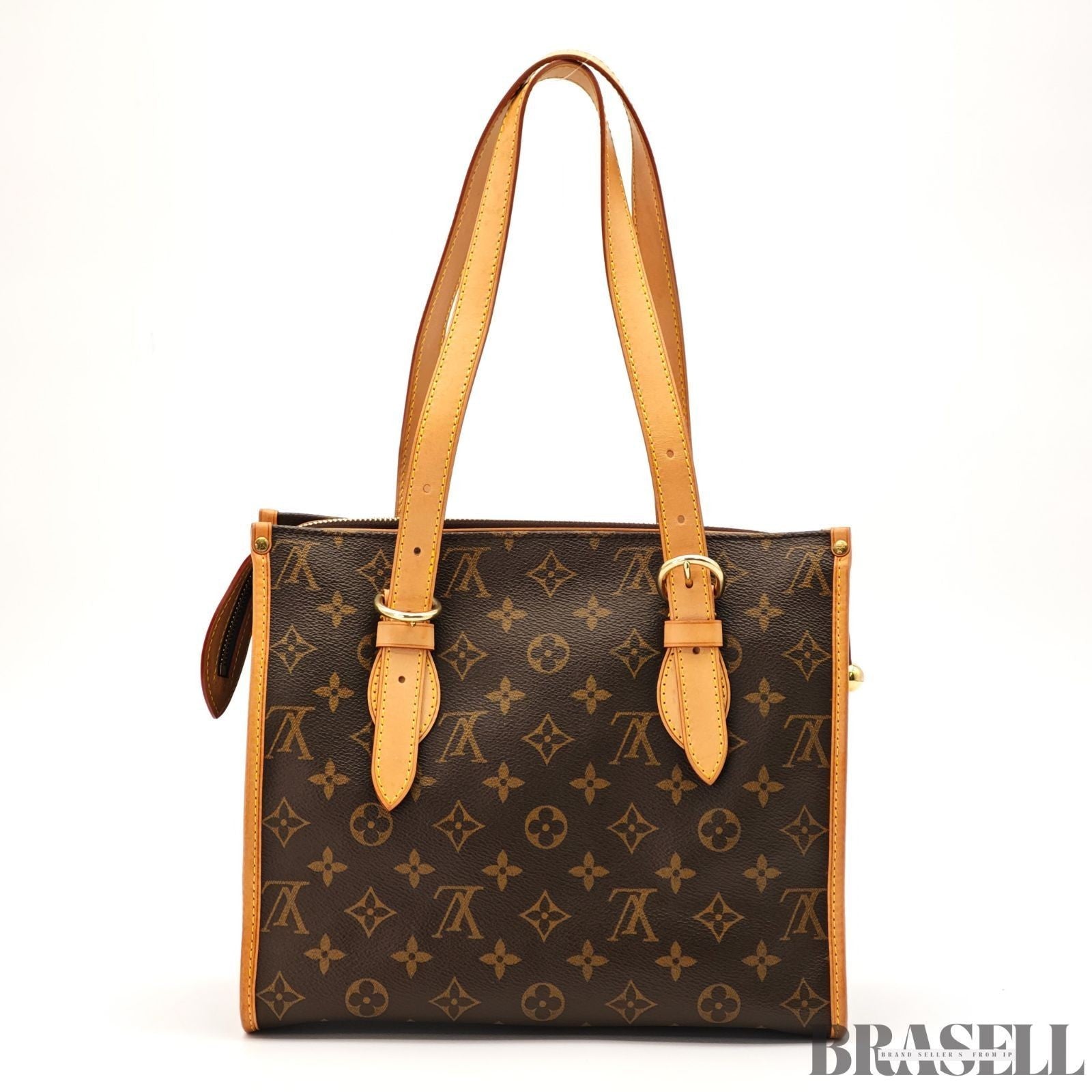 Authentic Louis Vuitton Monogram Popincourt Tote bag M40007 Canvas Brown