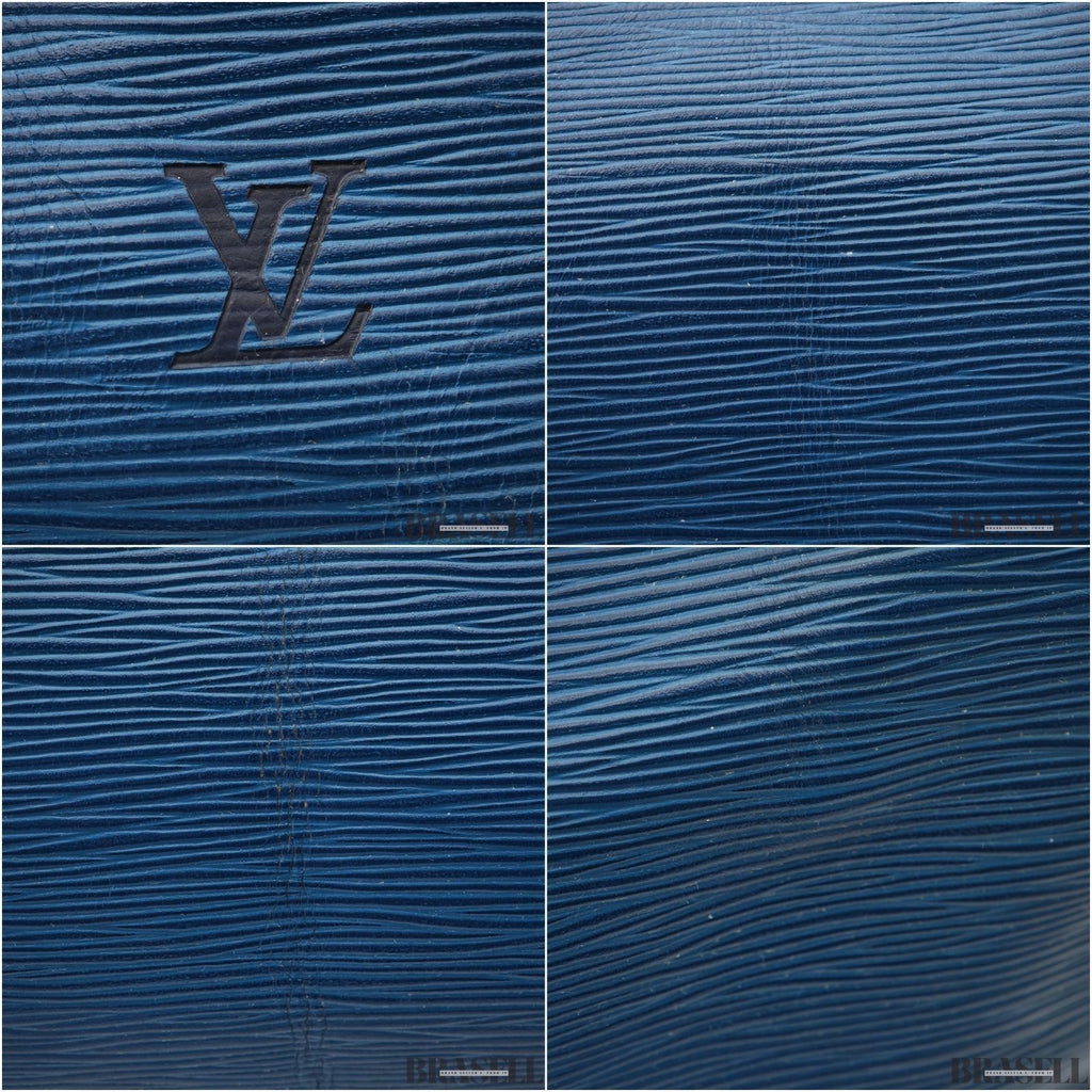 LOUIS VUITTON M42985 Epi Speedy 40 Boston Bag Handbag Blue Leather VI1900